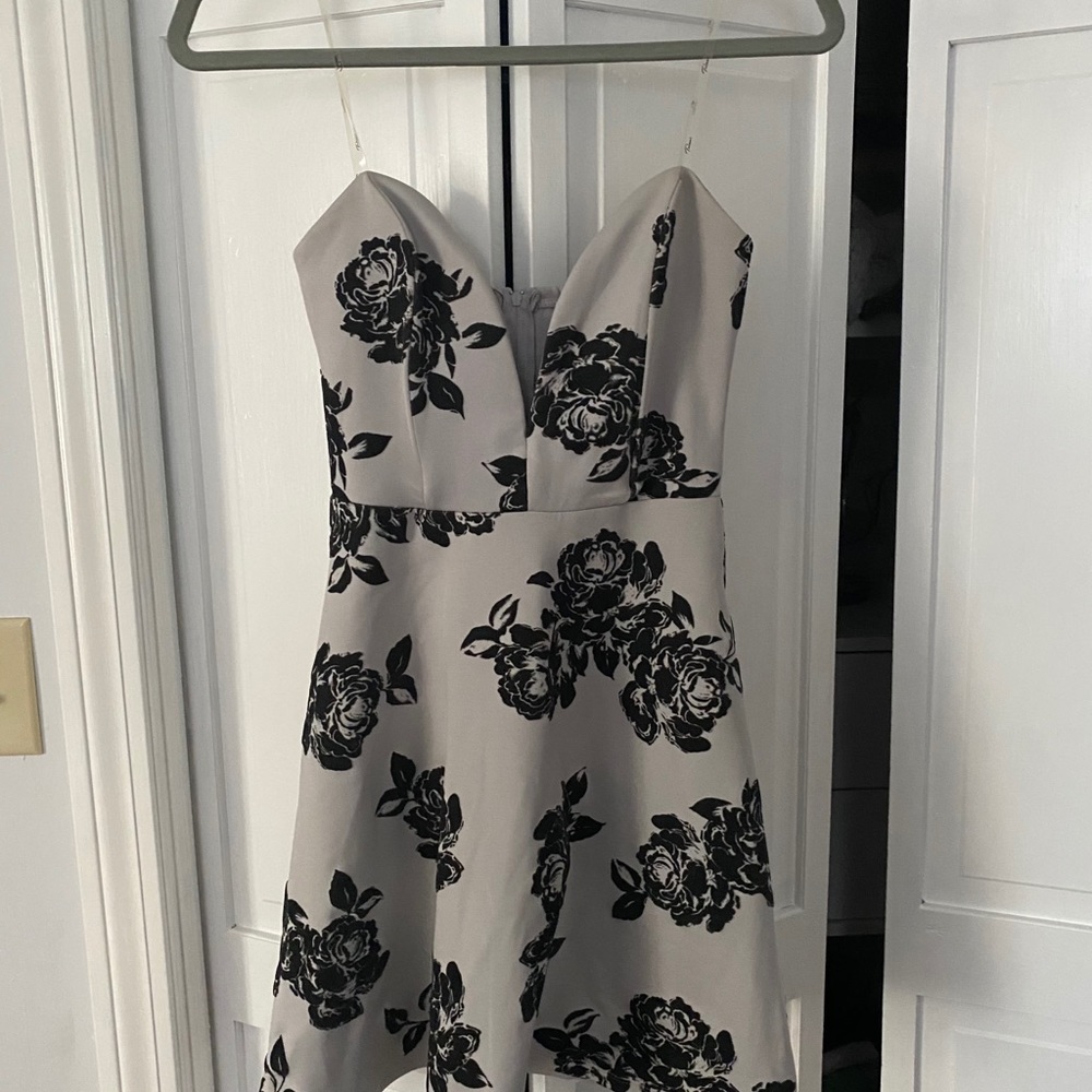 Strapless mini dress